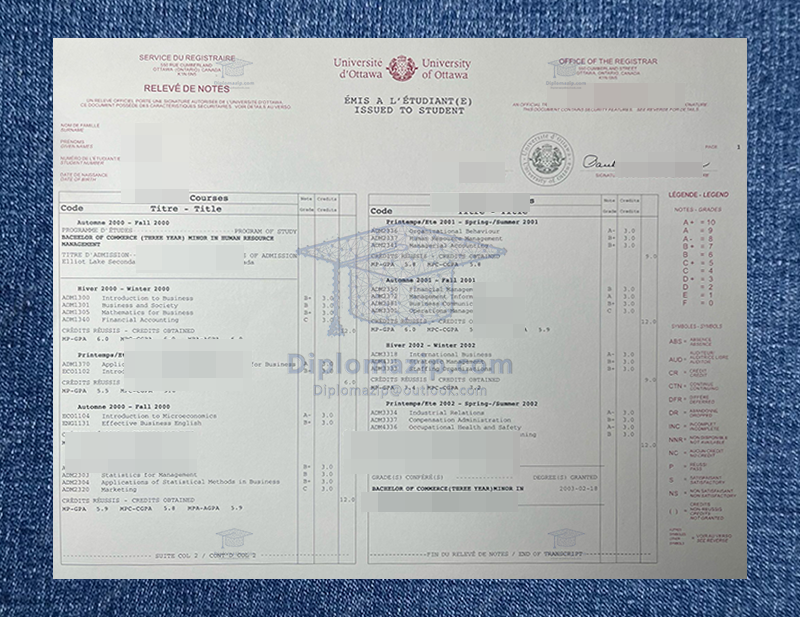 University of Ottawa Diploma, University of Ottawa Degree University of Ottawa Diploma, University of Ottawa Degree