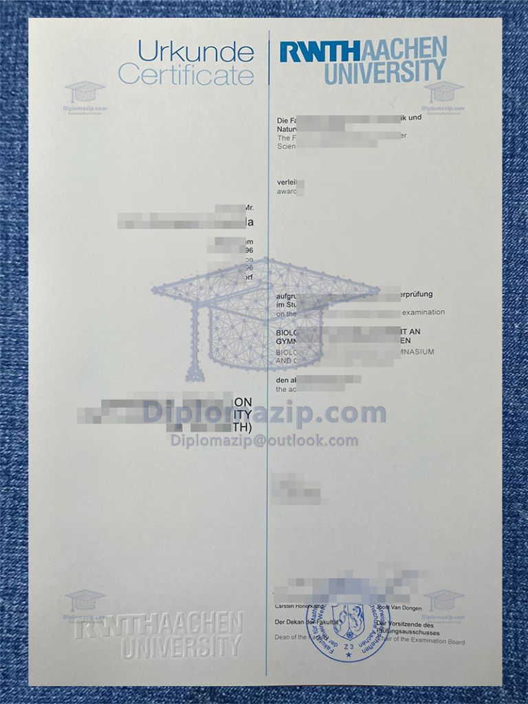 RWTH Aachen University Diploma, RWTH Aachen University Degree