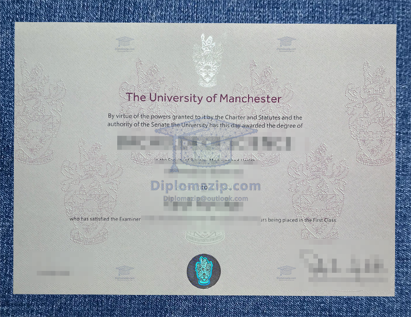 The University Of Manchester Diploma, The University Of Manchester Degree