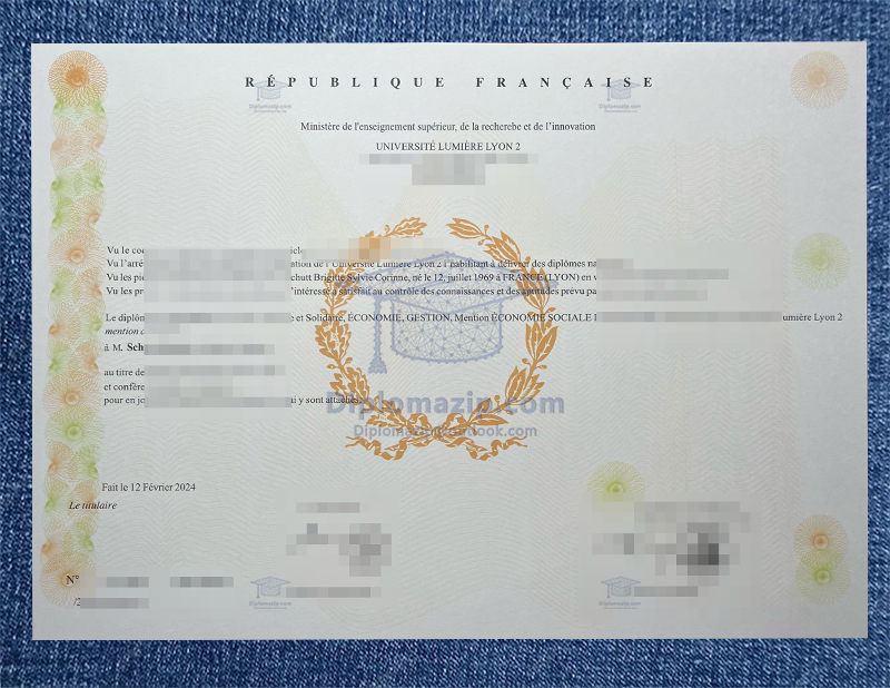 UNIVERSITE LUMIERE LYON II Diploma, UNIVERSITE LUMIERE-LYON II Degree UNIVERSITE LUMIERE LYON II Diploma, UNIVERSITE LUMIERE-LYON II Degree