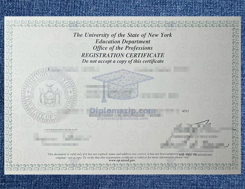 USNY Registered Professional Nurse Certificate 