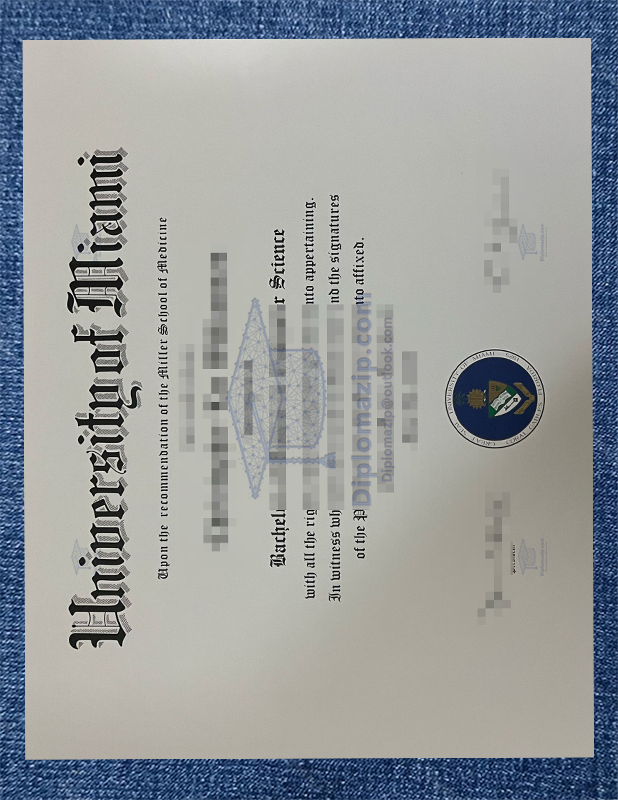 University Of Miami Diploma