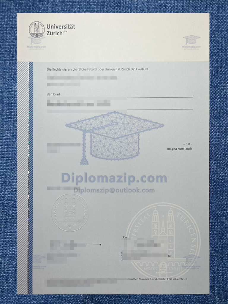 University Of Zurich Diploma, University of Zurich Degree