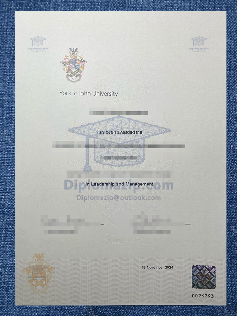 York St John University Diploma, York St John University Degree