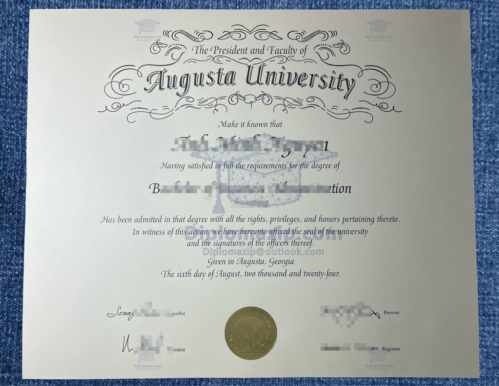 Augusta University Diploma , Augusta University Degree
