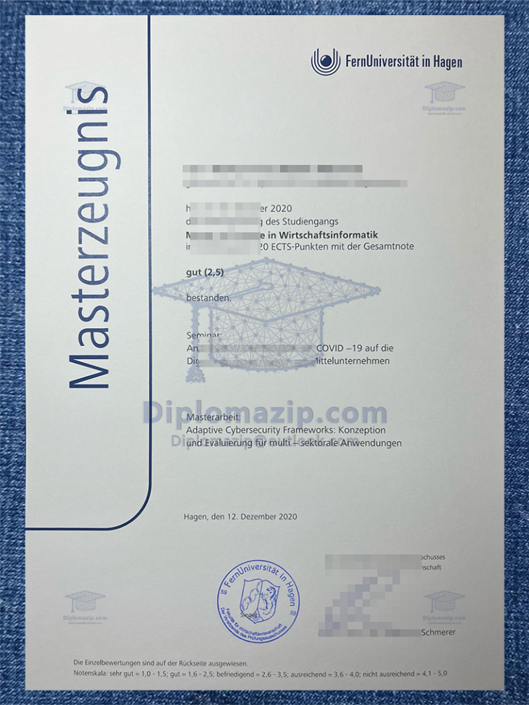 FernUniversität in Hagen Degree , FernUniversität in Hagen Diploma