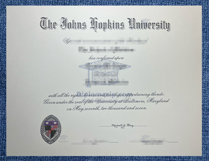 Johns Hopkins University Diploma, Johns Hopkins University Degree Johns Hopkins University Diploma, Johns Hopkins University Degree