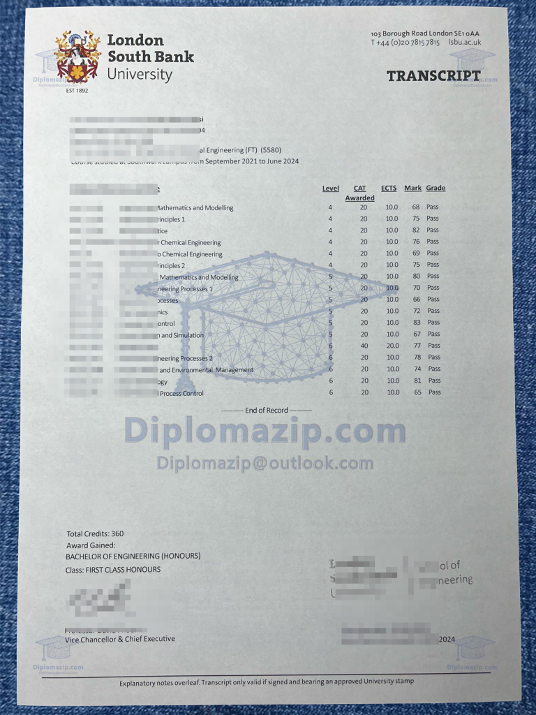 LSBU Diploma