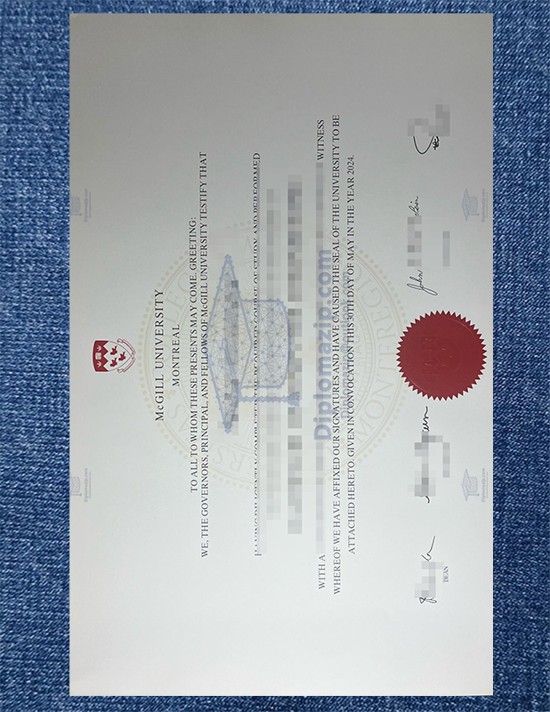 McGill University Diploma