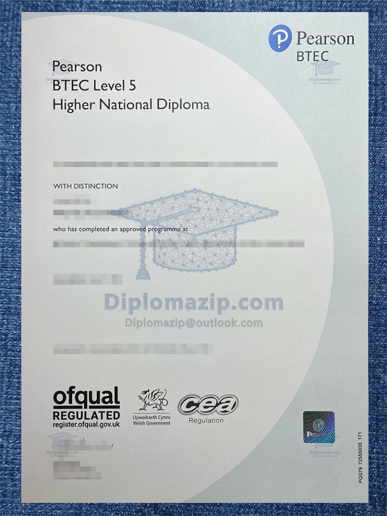 Pearson BTEC Level 5 Higher National Diploma