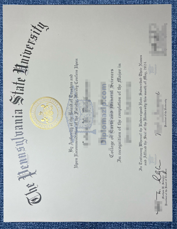 Penn State PSU Diploma
