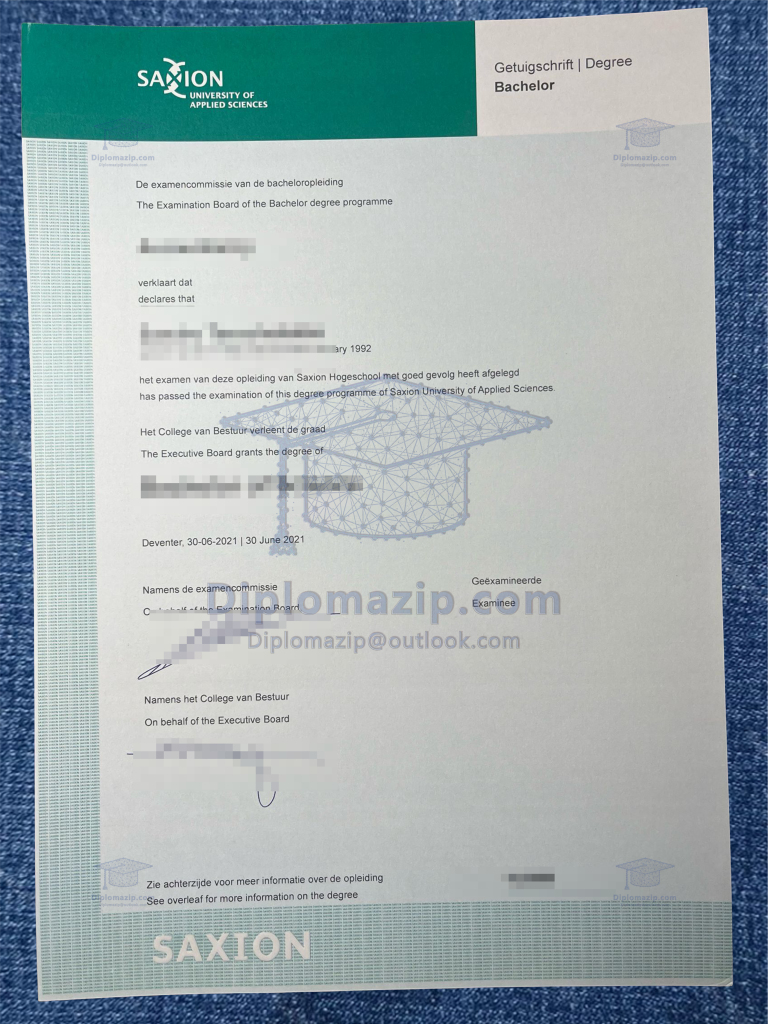 Saxion University Of Applied Sciences Diploma Scaled