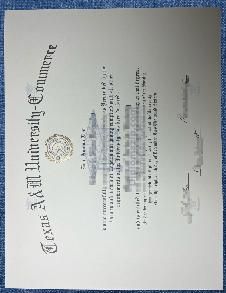 TAMUC Diploma