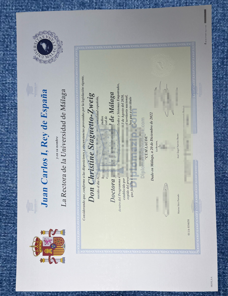 Universidad De Malaga Diploma Scaled