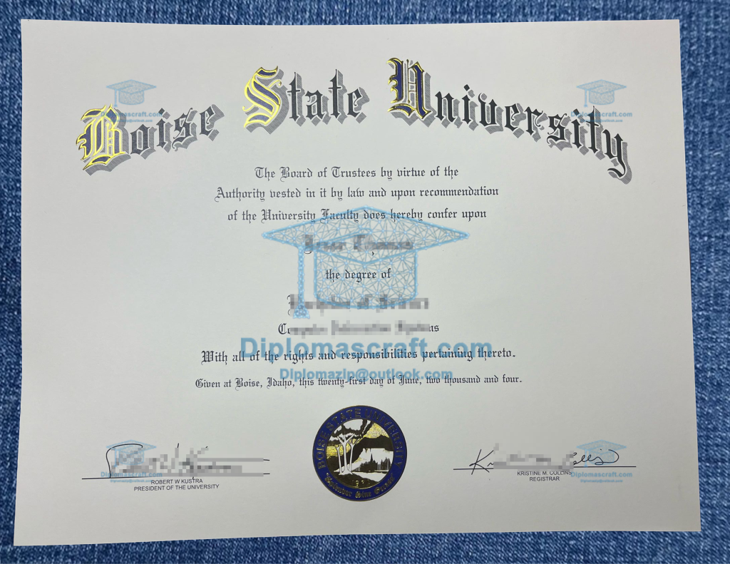 Boise State University Diploma 