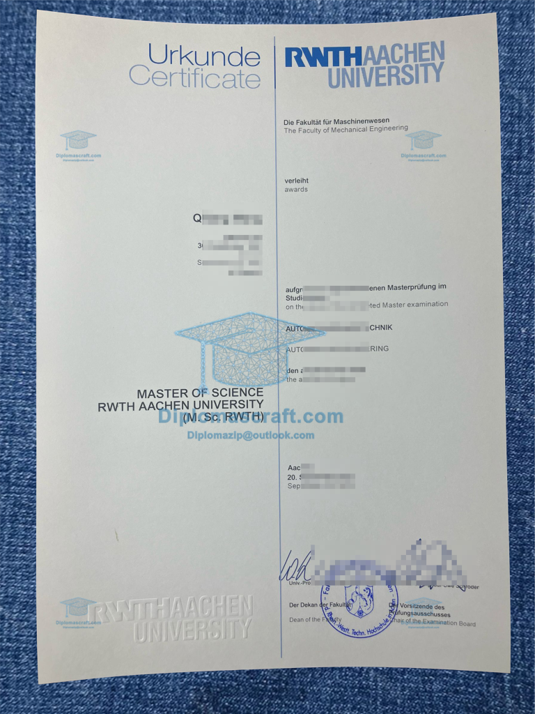 RWTH Aachen University Diploma Scaled