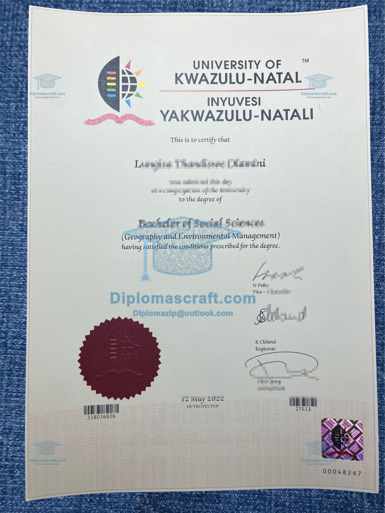 University Of KwaZulu Natal Diploma